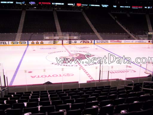 Seat view from section 101 at Gila River Arena, home of the Arizona Coyotes